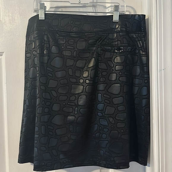 Women’s Jamie Sadock Black Embossed Polyester & Spandex Golf Skort Size Medium - Picture 5 of 9